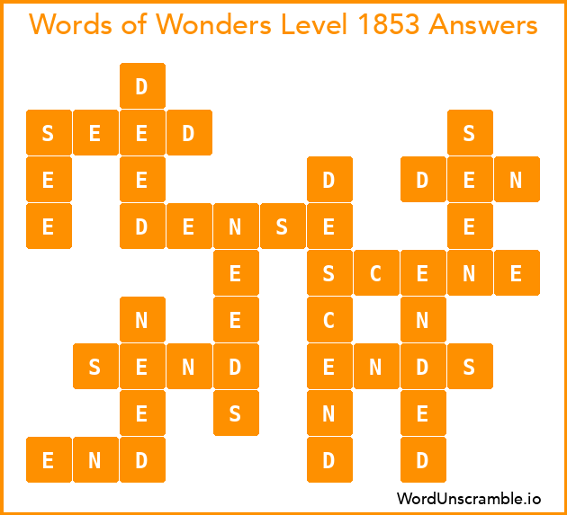Words of Wonders Level 1853 Answers