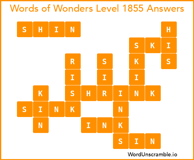 Words of Wonders Level 1855 Answers