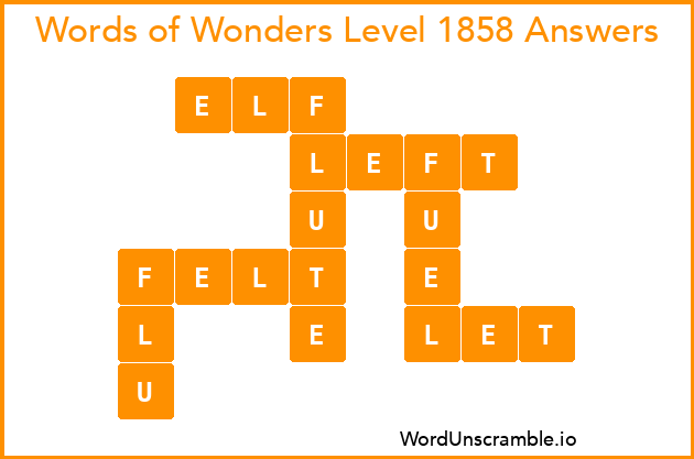 Words of Wonders Level 1858 Answers