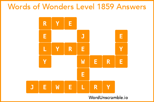 Words of Wonders Level 1859 Answers