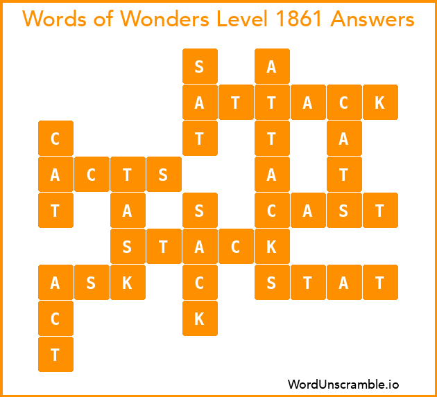 Words of Wonders Level 1861 Answers