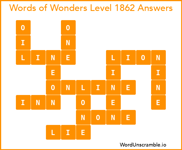 Words of Wonders Level 1862 Answers