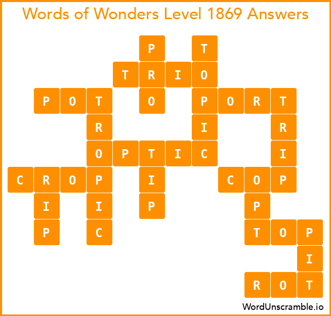 Words of Wonders Level 1869 Answers
