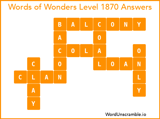 Words of Wonders Level 1870 Answers