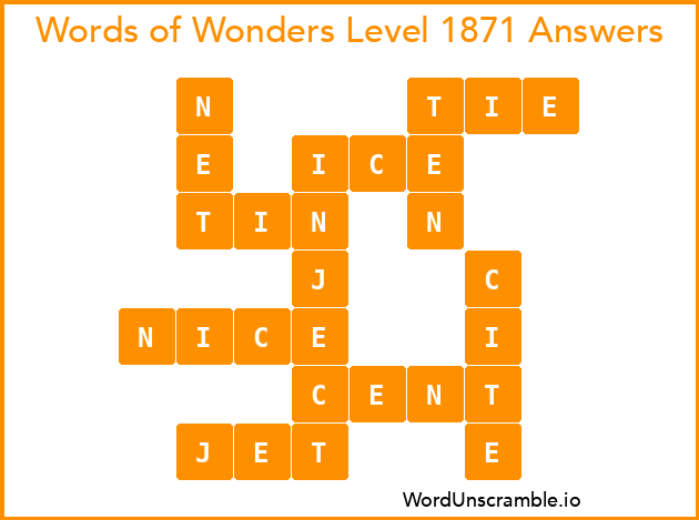 Words of Wonders Level 1871 Answers