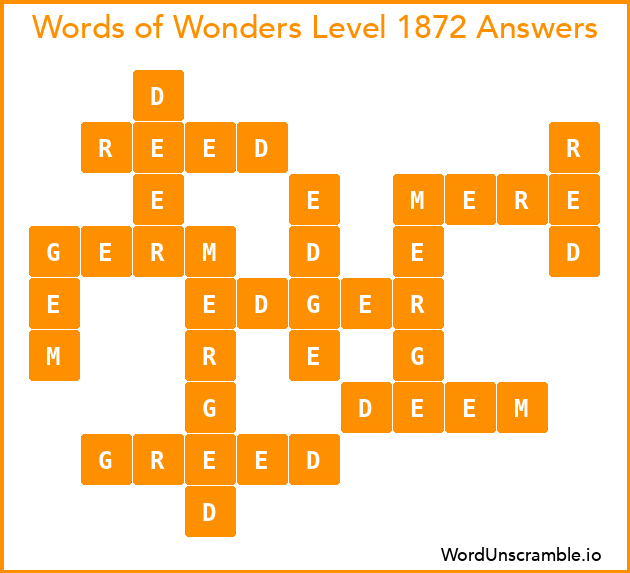 Words of Wonders Level 1872 Answers