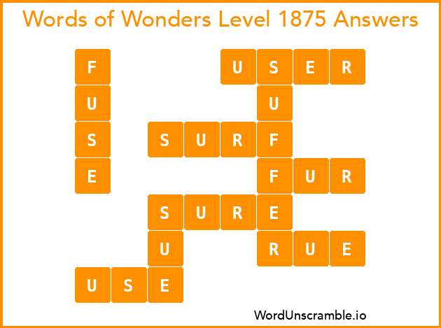 Words of Wonders Level 1875 Answers