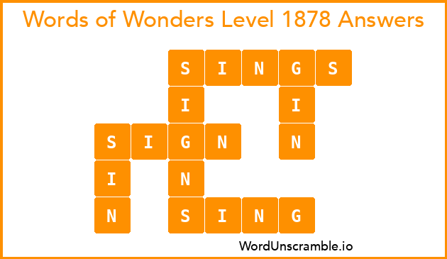 Words of Wonders Level 1878 Answers