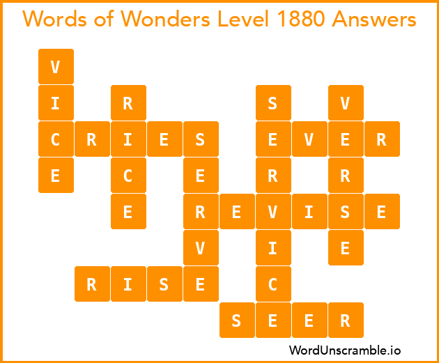 Words of Wonders Level 1880 Answers