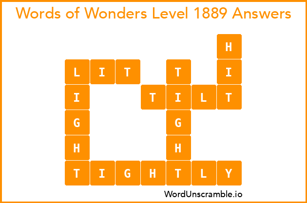 Words of Wonders Level 1889 Answers