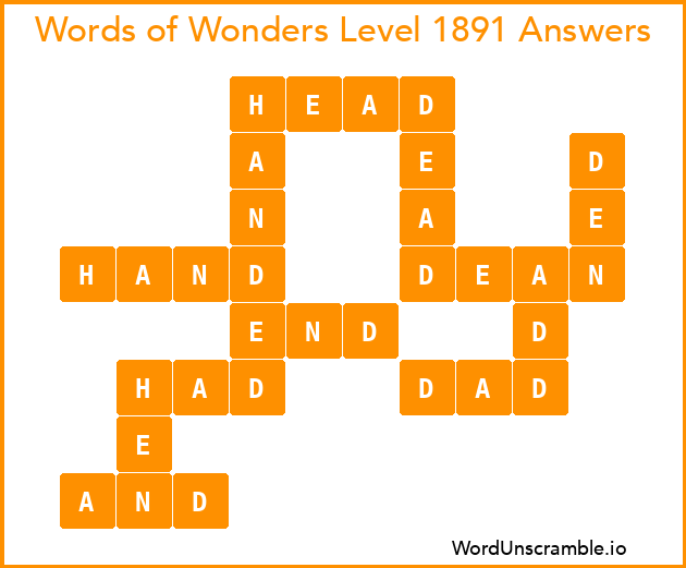 Words of Wonders Level 1891 Answers