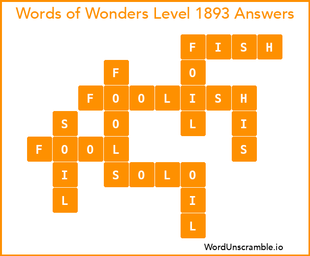 Words of Wonders Level 1893 Answers