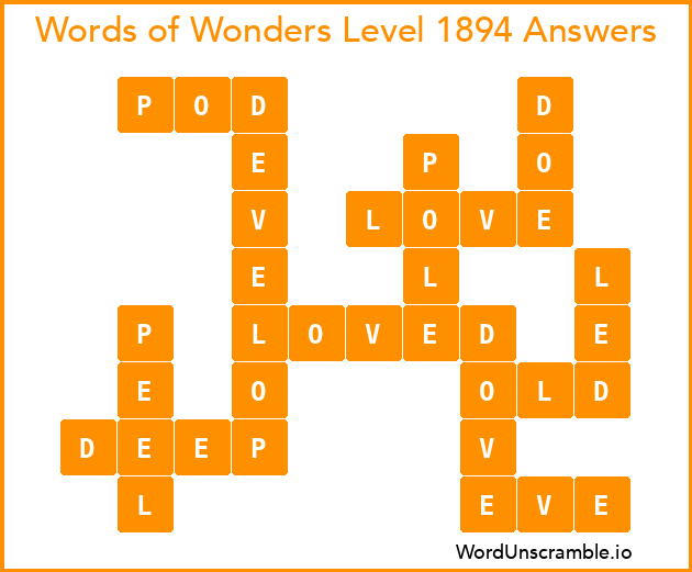Words of Wonders Level 1894 Answers