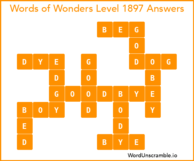 Words of Wonders Level 1897 Answers