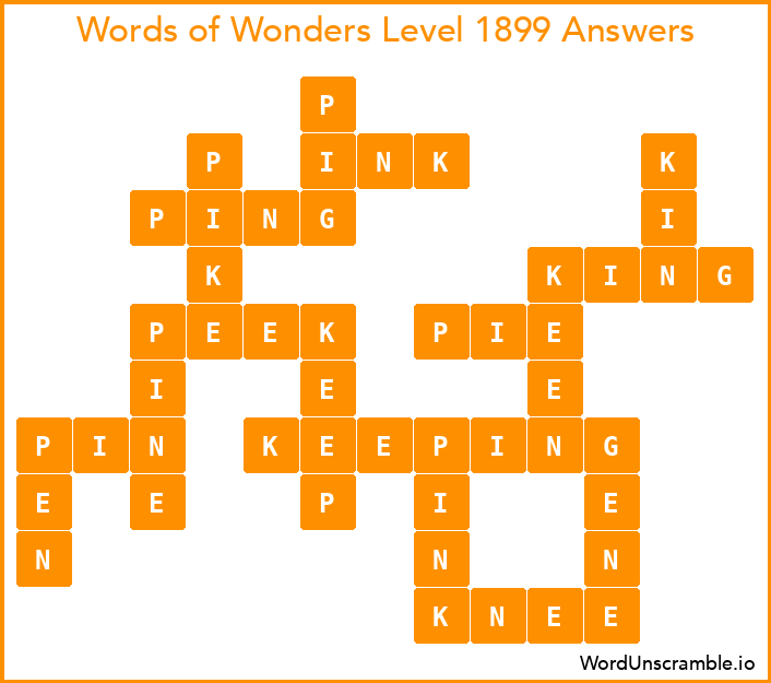 Words of Wonders Level 1899 Answers