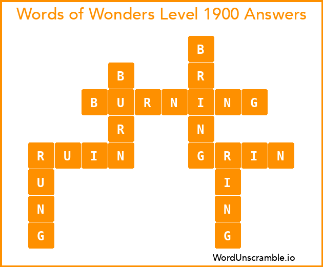 Words of Wonders Level 1900 Answers