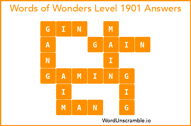 Words of Wonders Level 1901 Answers