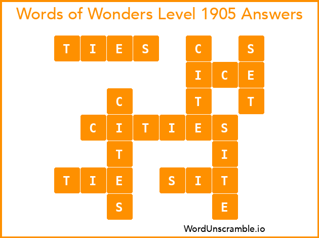 Words of Wonders Level 1905 Answers