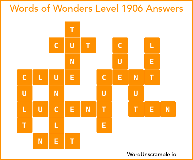 Words of Wonders Level 1906 Answers