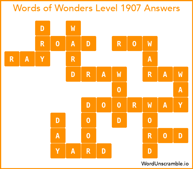 Words of Wonders Level 1907 Answers