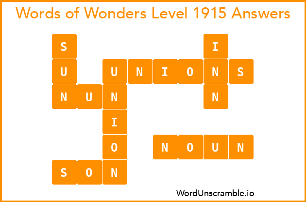 Words of Wonders Level 1915 Answers