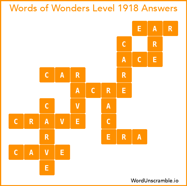 Words of Wonders Level 1918 Answers