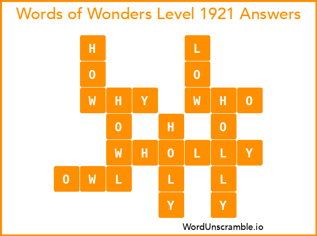 Words of Wonders Level 1921 Answers