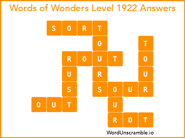 Words of Wonders Level 1922 Answers