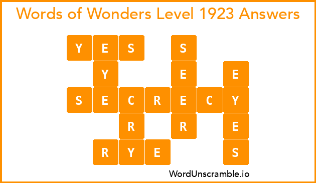 Words of Wonders Level 1923 Answers