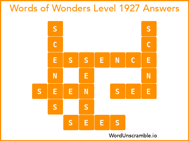 Words of Wonders Level 1927 Answers