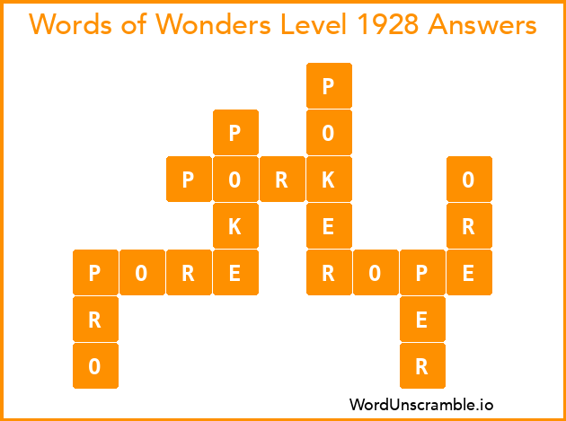 Words of Wonders Level 1928 Answers