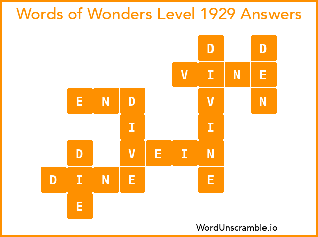 Words of Wonders Level 1929 Answers