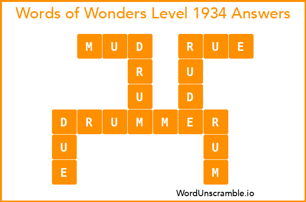 Words of Wonders Level 1934 Answers