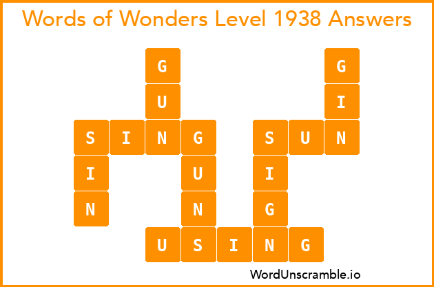 Words of Wonders Level 1938 Answers