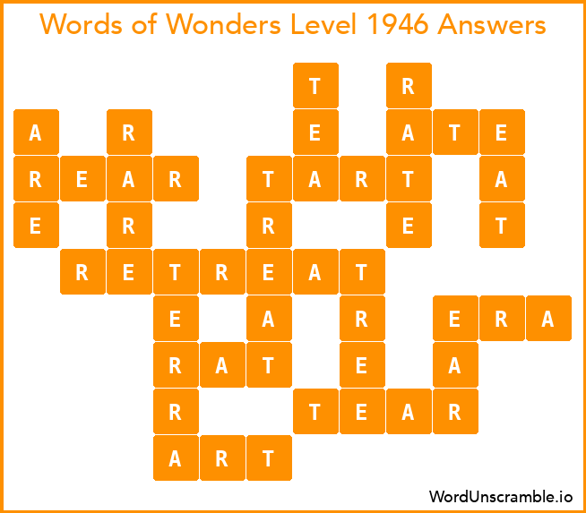 Words of Wonders Level 1946 Answers