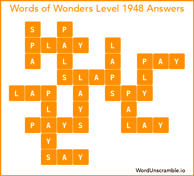 Words of Wonders Level 1948 Answers
