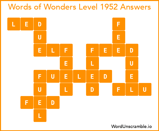 Words of Wonders Level 1952 Answers