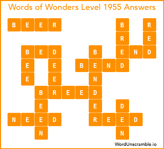 Words of Wonders Level 1955 Answers