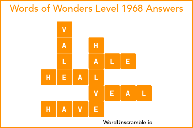 Words of Wonders Level 1968 Answers