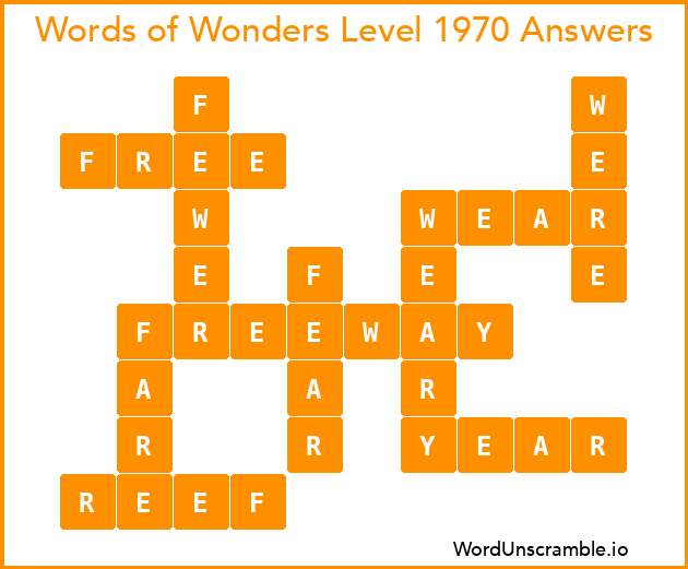 Words of Wonders Level 1970 Answers