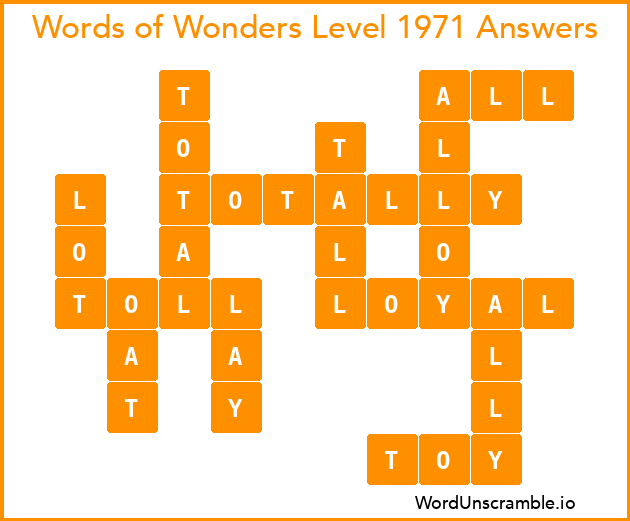 Words of Wonders Level 1971 Answers