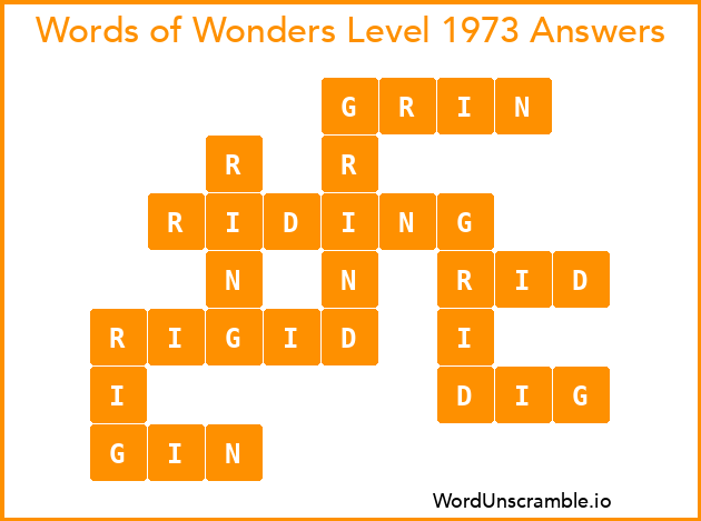 Words of Wonders Level 1973 Answers