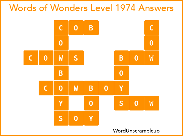 Words of Wonders Level 1974 Answers