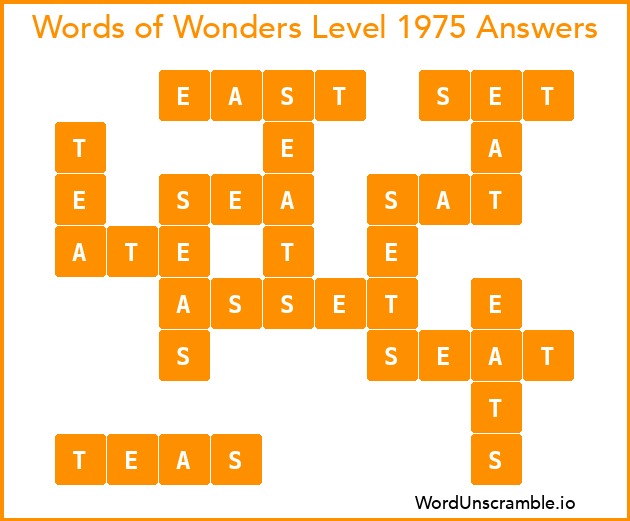 Words of Wonders Level 1975 Answers