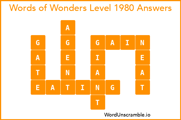 Words of Wonders Level 1980 Answers