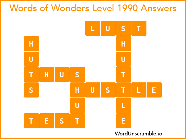 Words of Wonders Level 1990 Answers
