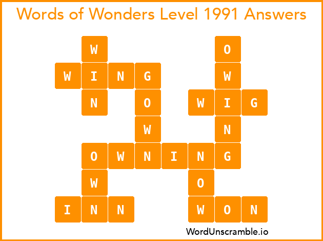 Words of Wonders Level 1991 Answers