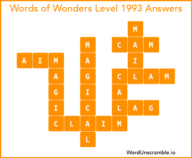 Words of Wonders Level 1993 Answers