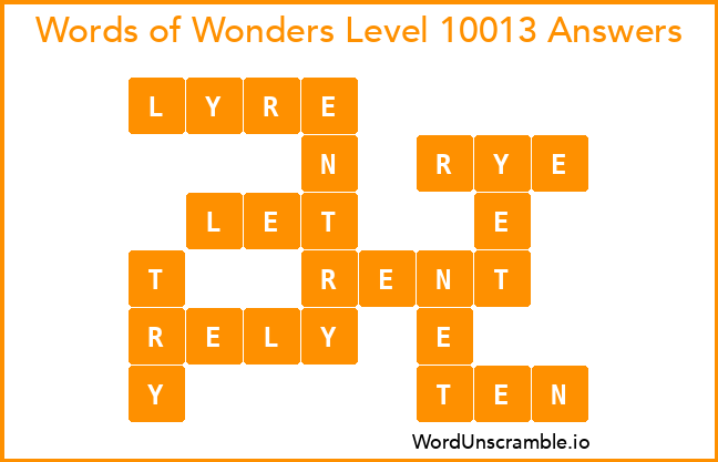 Words of Wonders Level 10013 Answers