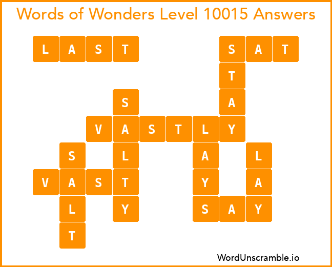 Words of Wonders Level 10015 Answers